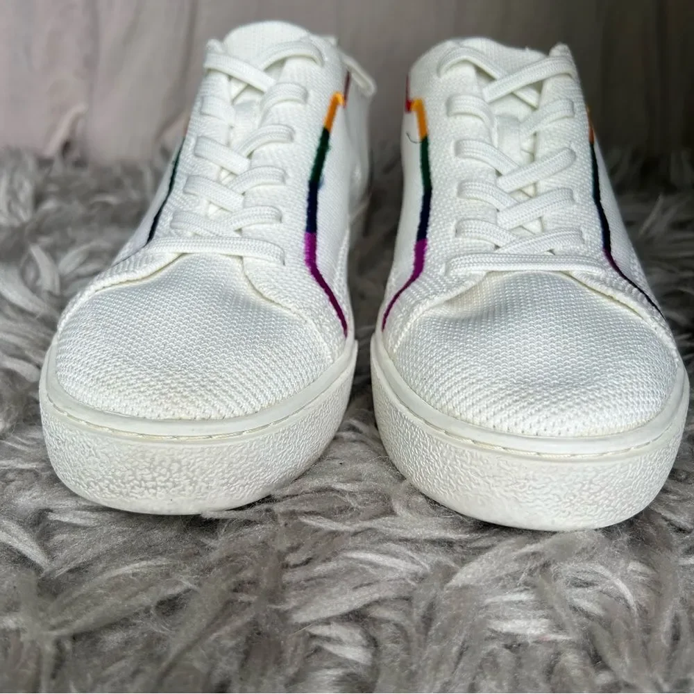 Vivaia Kama rainbow white lace up sneakers women’s shoe size 8 - Picture 5 of 11